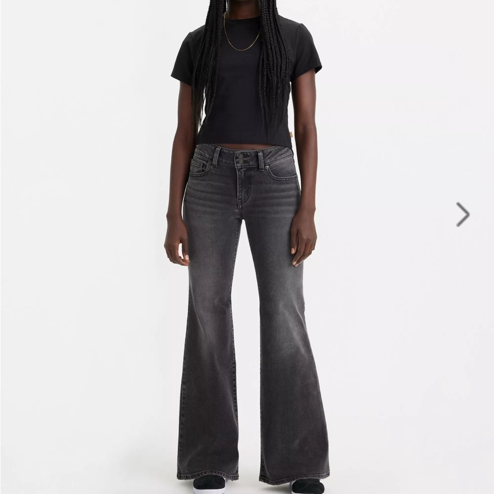 Women's Black Flared Jeans